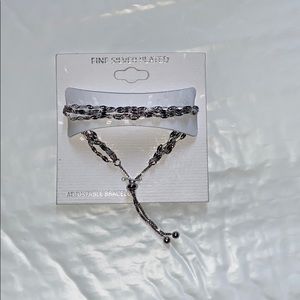 Fine Silver Plated Adjustable Bracelet